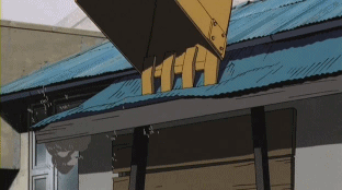 굴삭기로 지붕부셔버리기