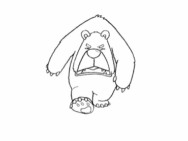 곰이 걸어오는장면