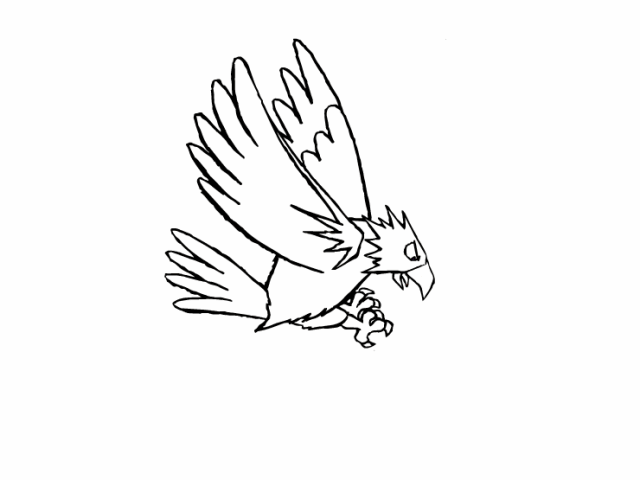 독수리가 날개짓하는장면