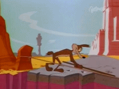 절벽에서 줄타는장면