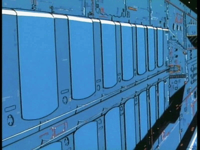 우주선 레이져포 포문개방