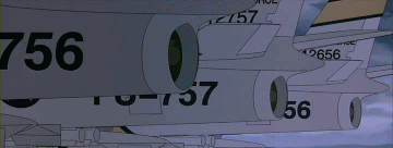 제트기가 분사되는액션