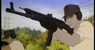 사격연습하는장면