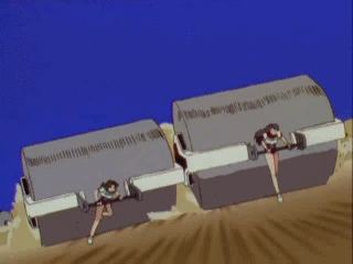 바퀴끌고질주하는장면