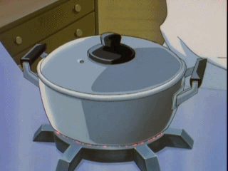 냄비에서 나오는 김