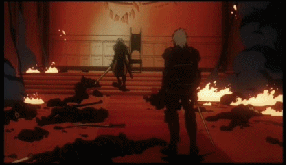 주변 사물이 불에타는장면