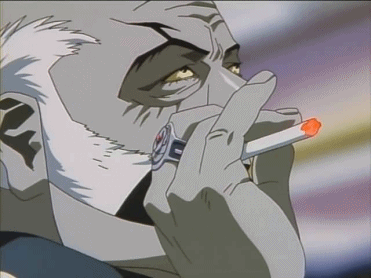 담배연기 코로 내뿜는장면