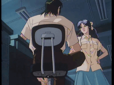 갑자기일어나 의자뒤로미는장면