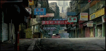 차가 급정지하는 장면