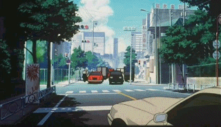 도로위 경찰차가 급좌회전 장면