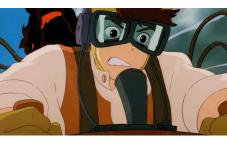 글라이더가 회오리에 날아가는 장면