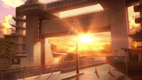 석양이 지는 장면