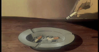 담배불 끄는 장면