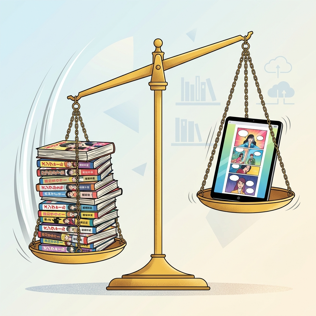 일본 만화 시장 8년 만에 감소세…종이 매체 급락 및 전자 성장 둔화