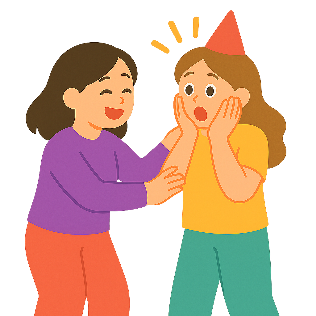 깜짝이벤트에 놀란친구