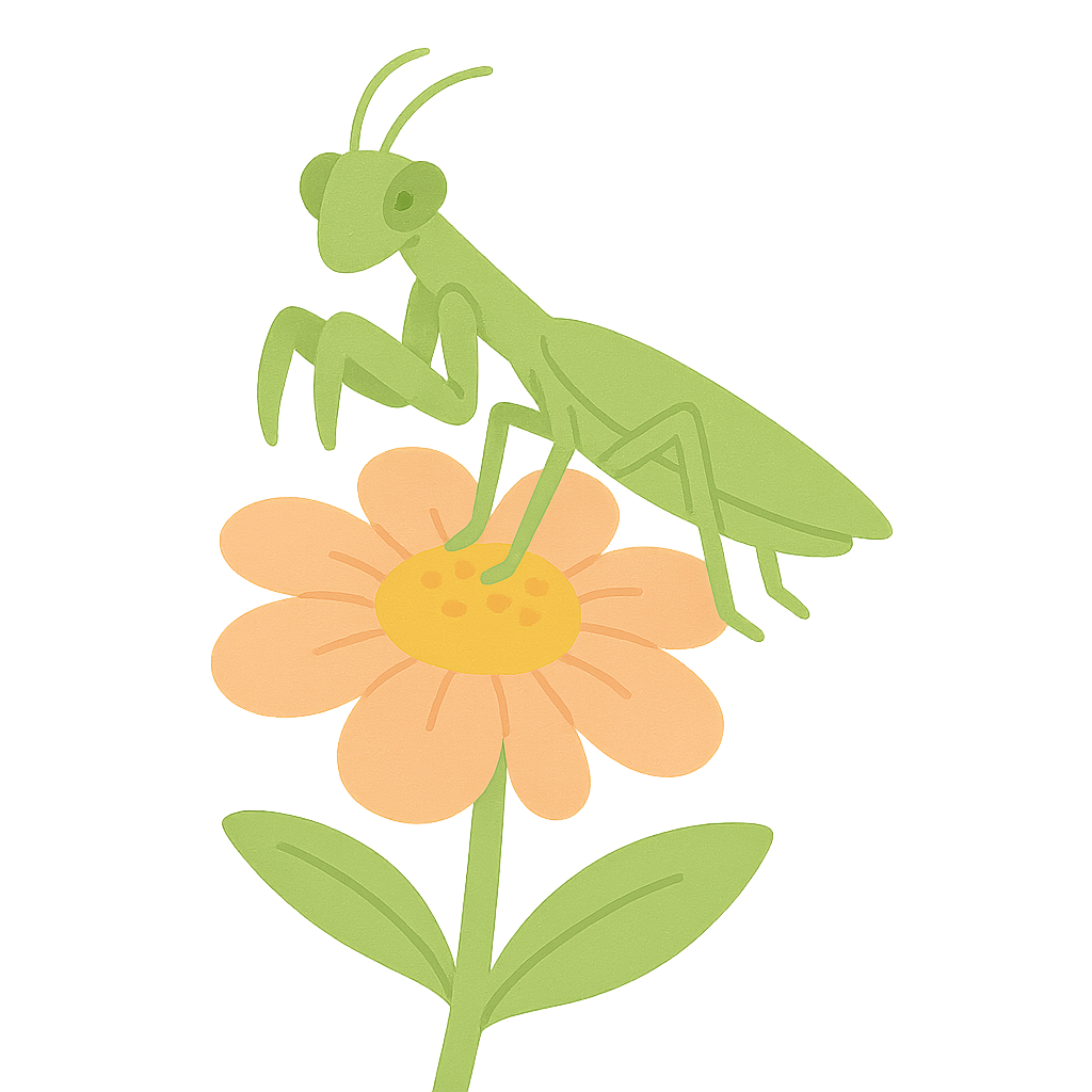 꽃위에 앉아있는 사마귀