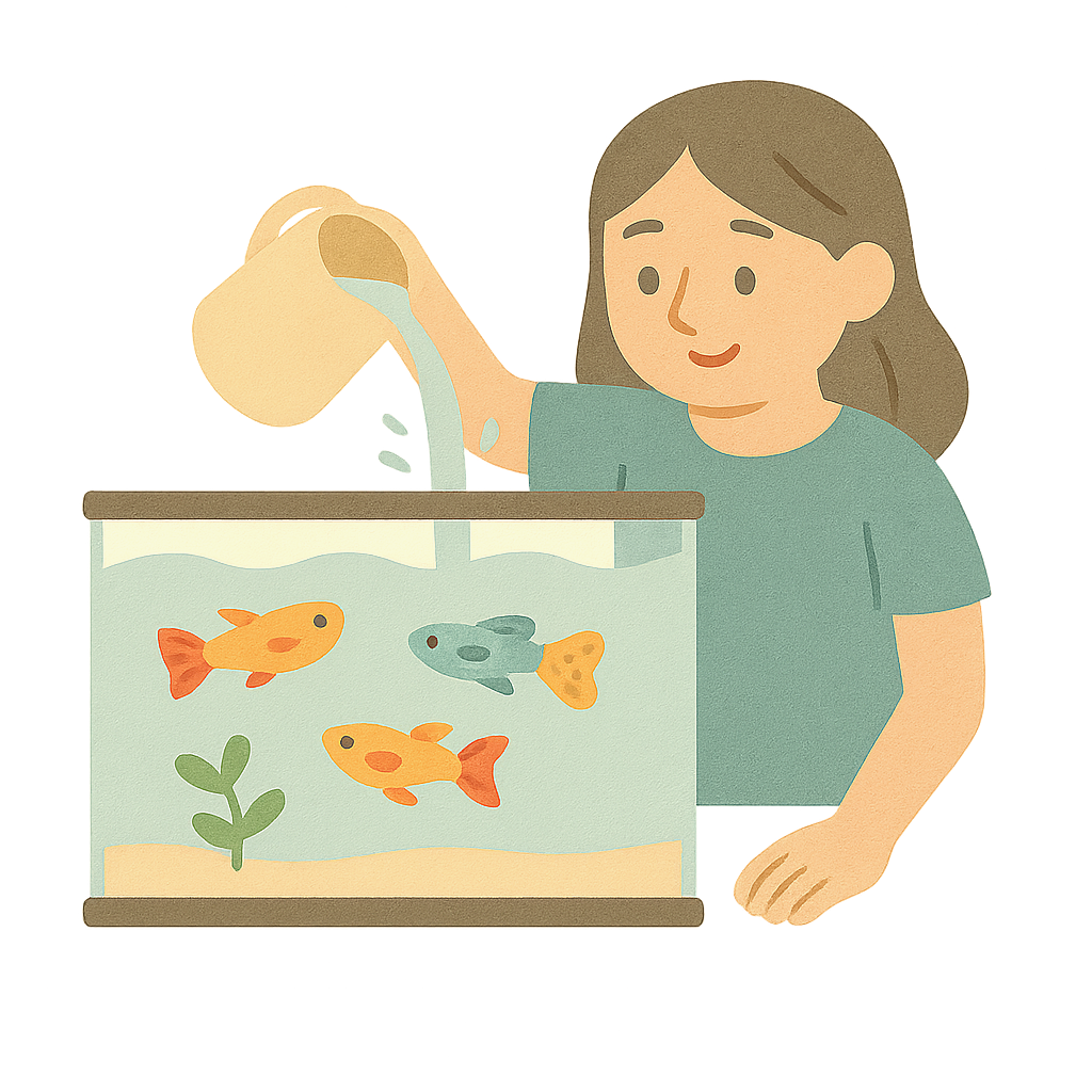 구피어항에 물갈이하기