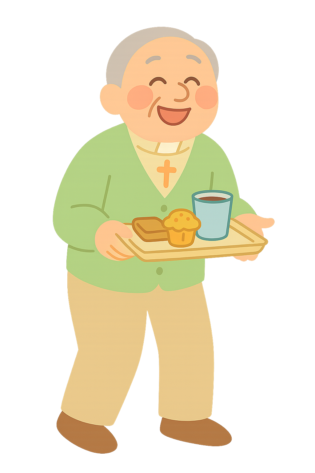 다과를 준비하는 모습