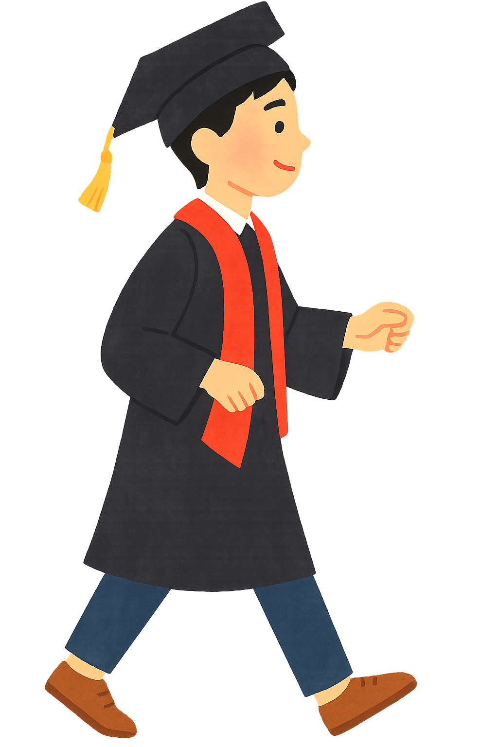 학사모쓰고 걸어가는모습