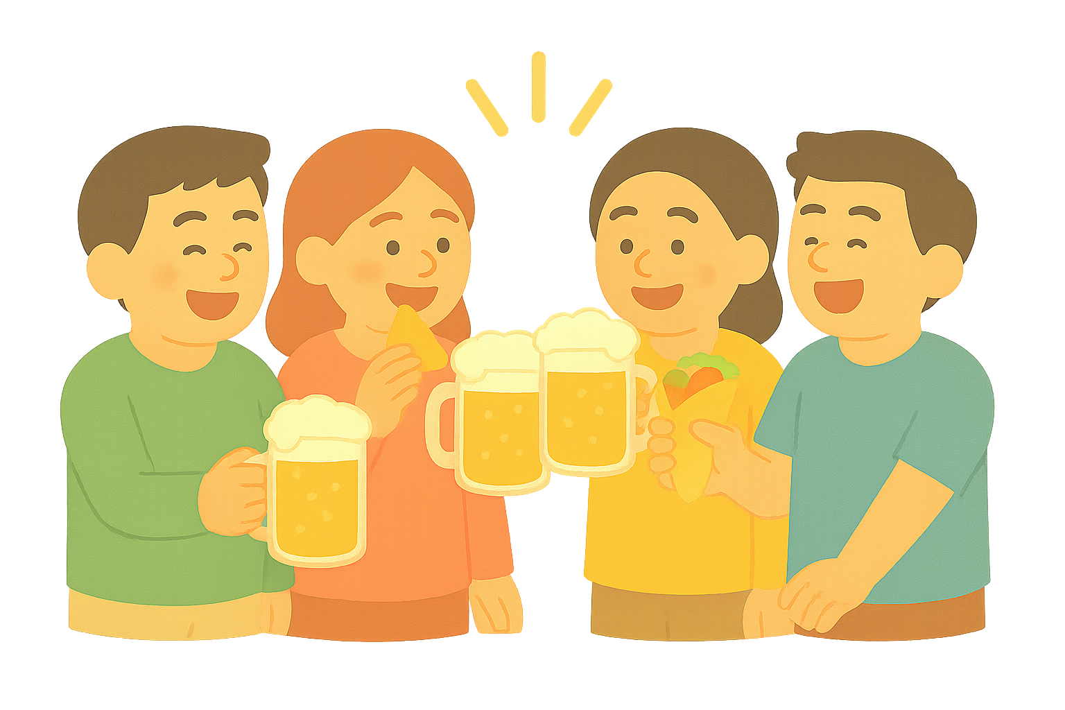 맥주축제에서 즐거워하는모습