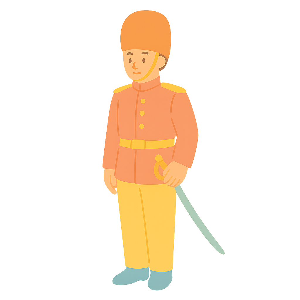 검을 내려놓은 의장병자세