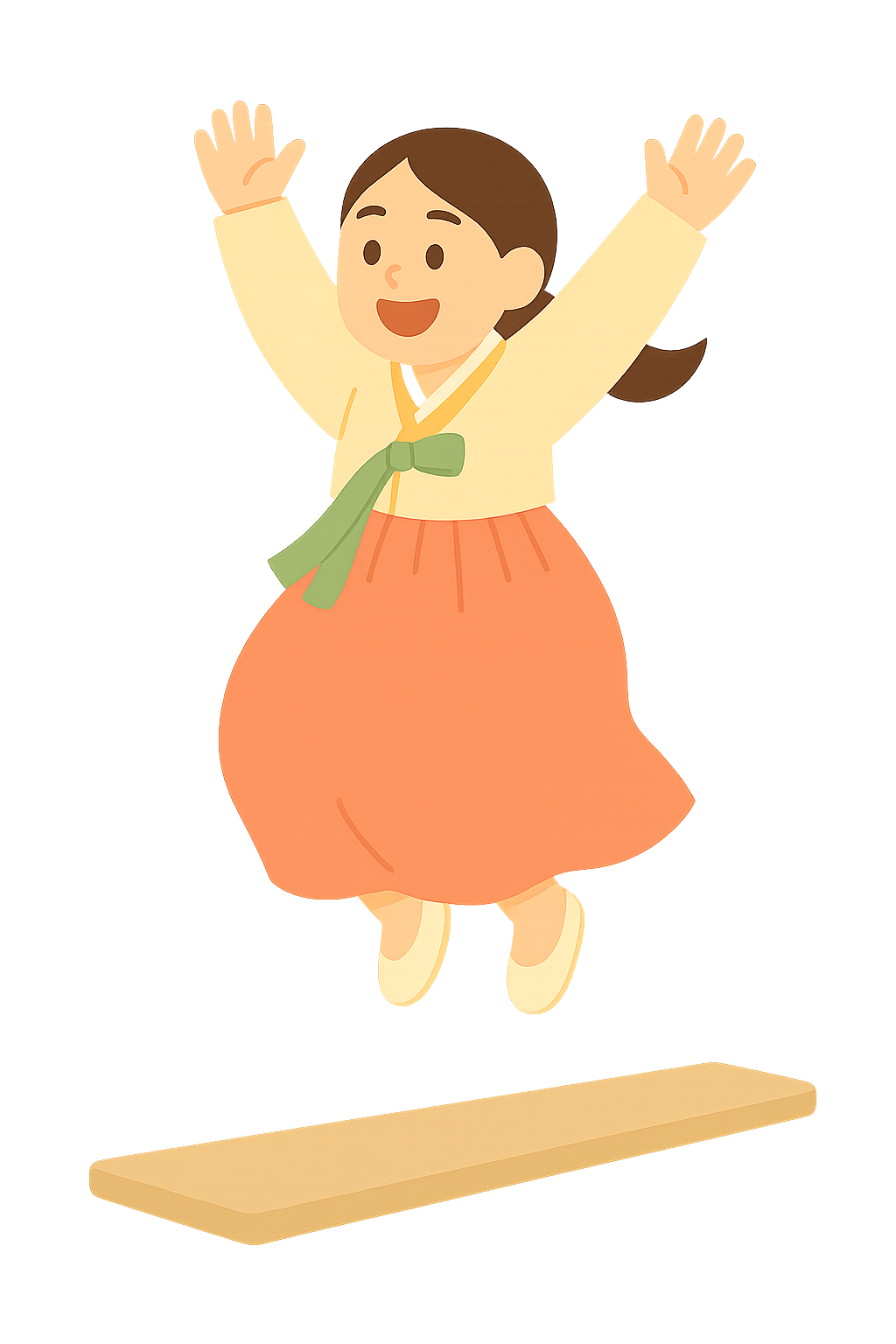 널뛰기중인 소녀