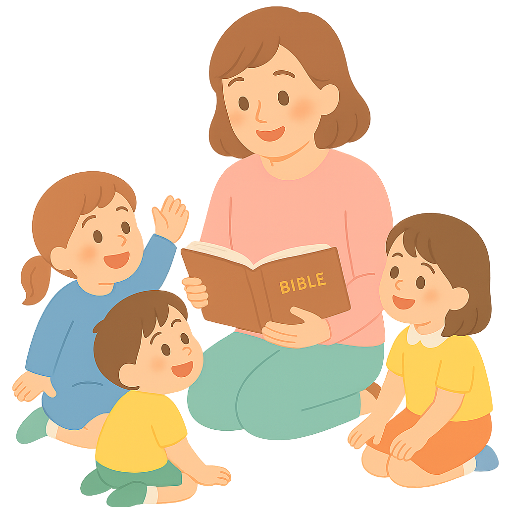 성경구절을 이야기하는모습