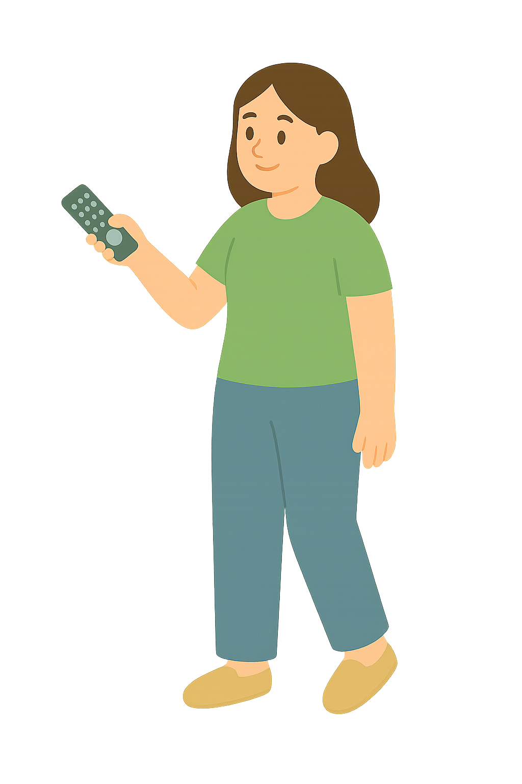 리모컨 만지는모습