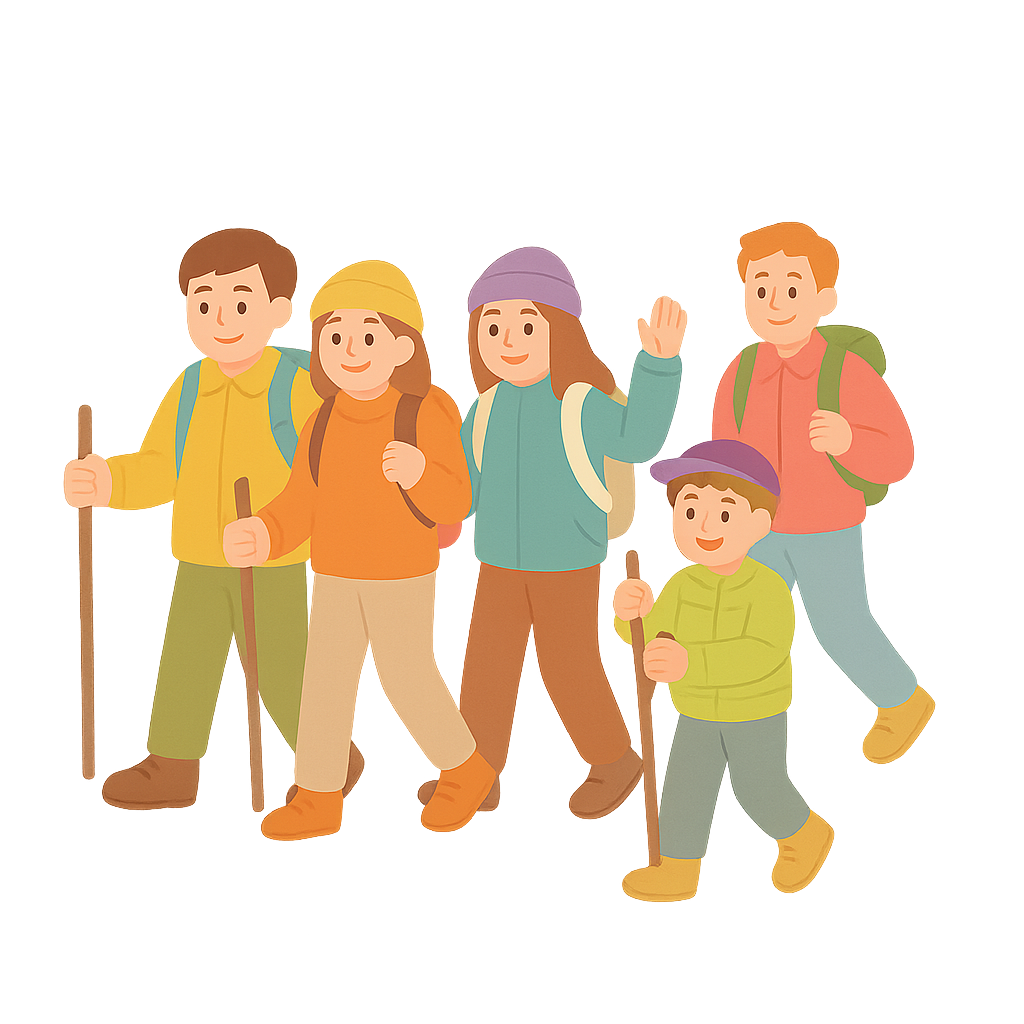 등산하는 사람들