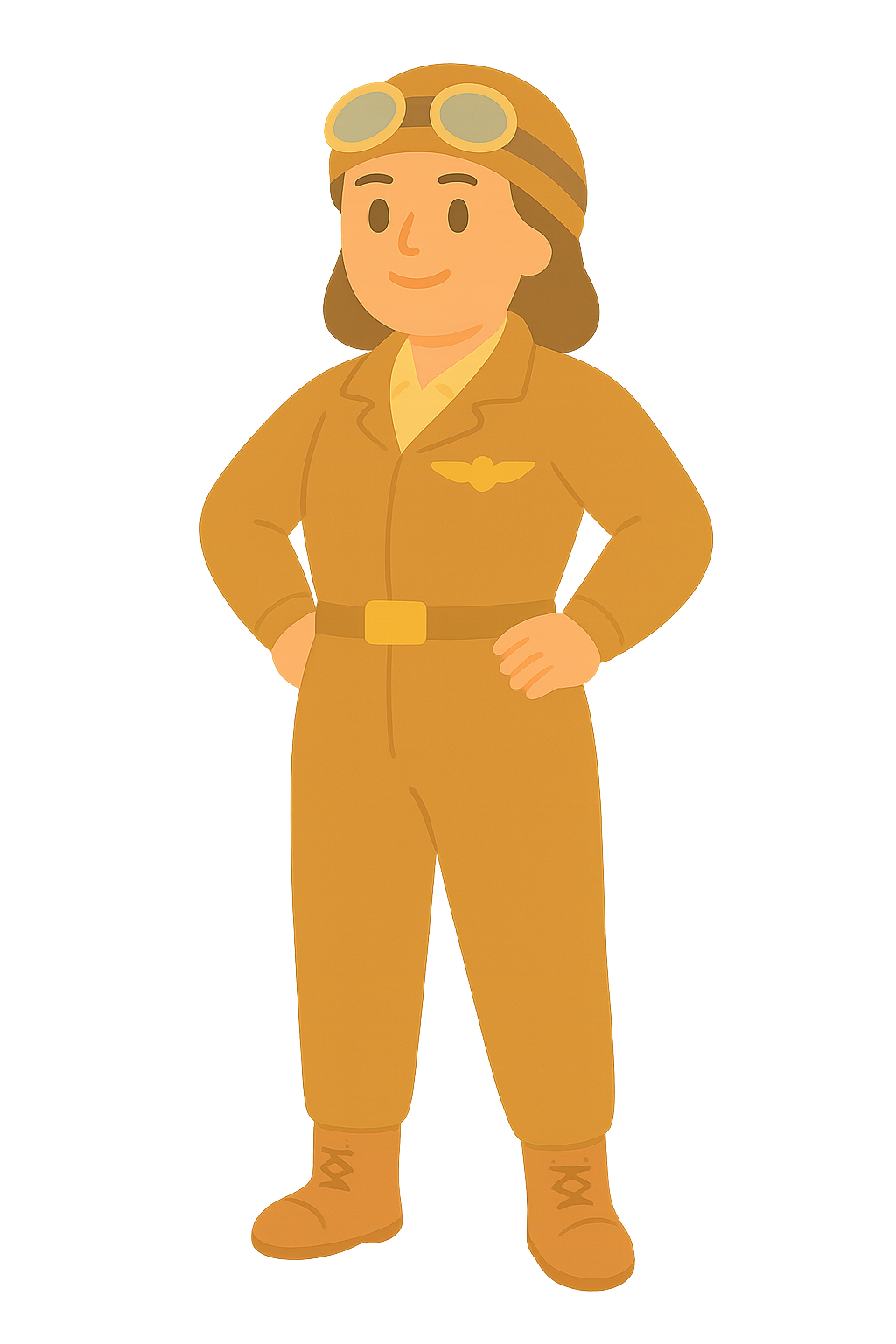 비행안경을 착용한 여성파일럿