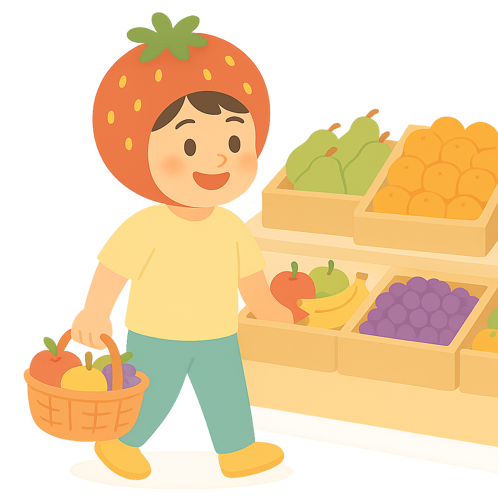 쇼핑에서 과일구매하는모습