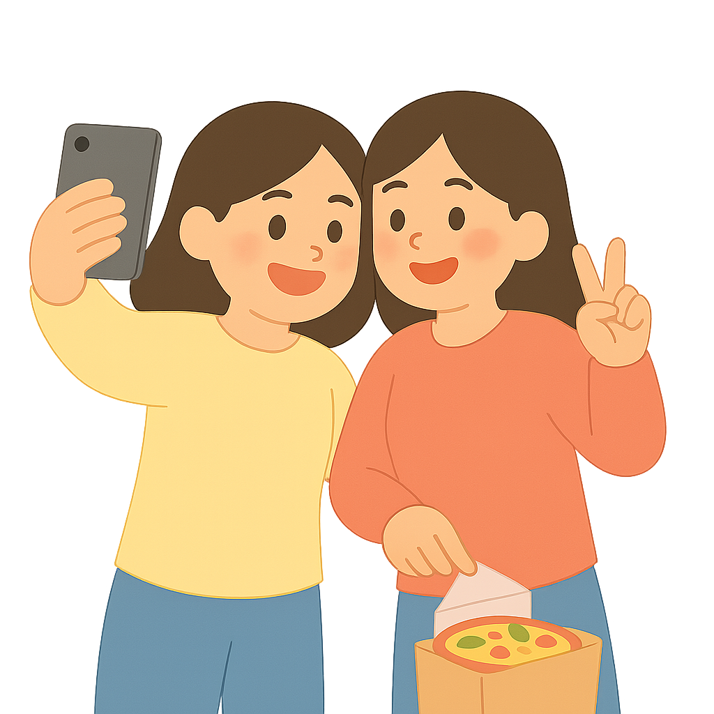 SNS 셀카찍는 모습