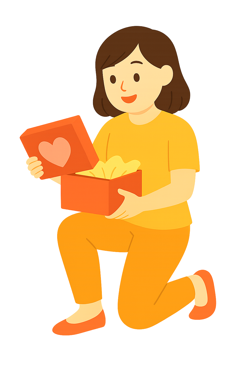 서프라이즈 상자를 준비하는 모습