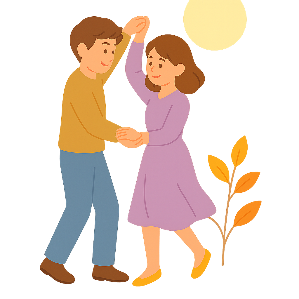 달빛아래 춤추는 커플