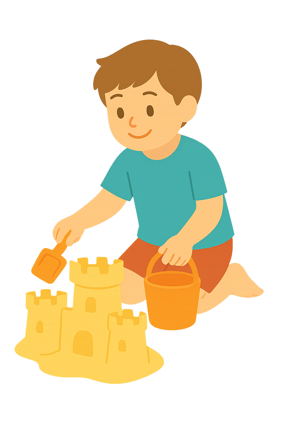 모래성을 쌓는아이