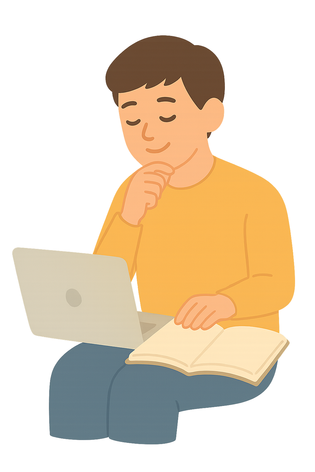 노트북으로 과제하는 모습