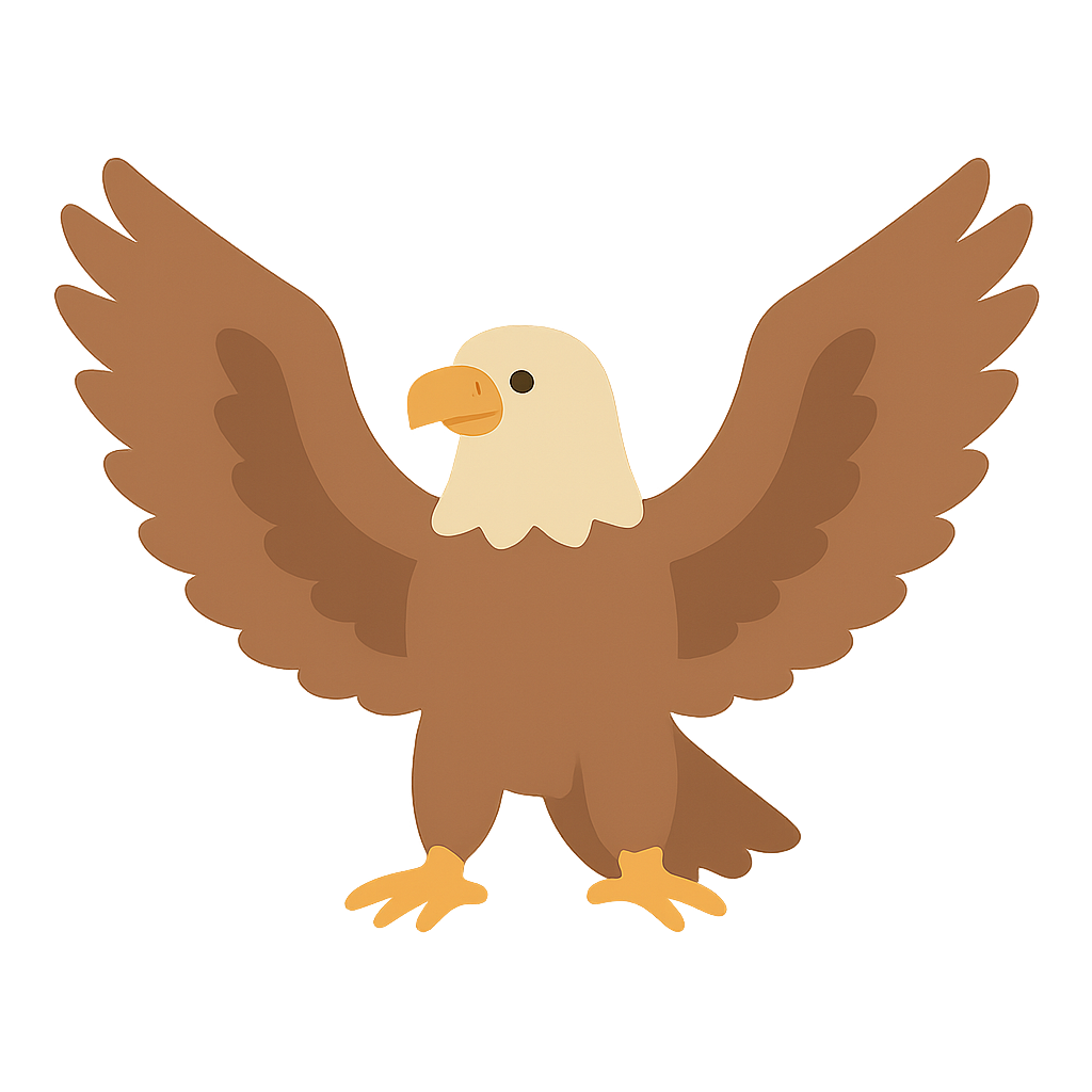 독수리가 날개를 펼치는모습