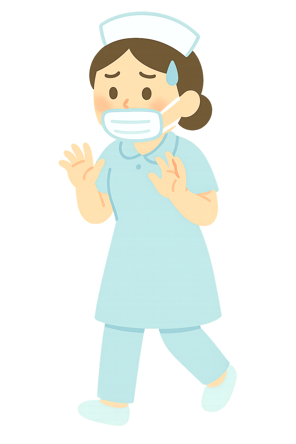 마스크를 거꾸로쓰고 허둥대는모습