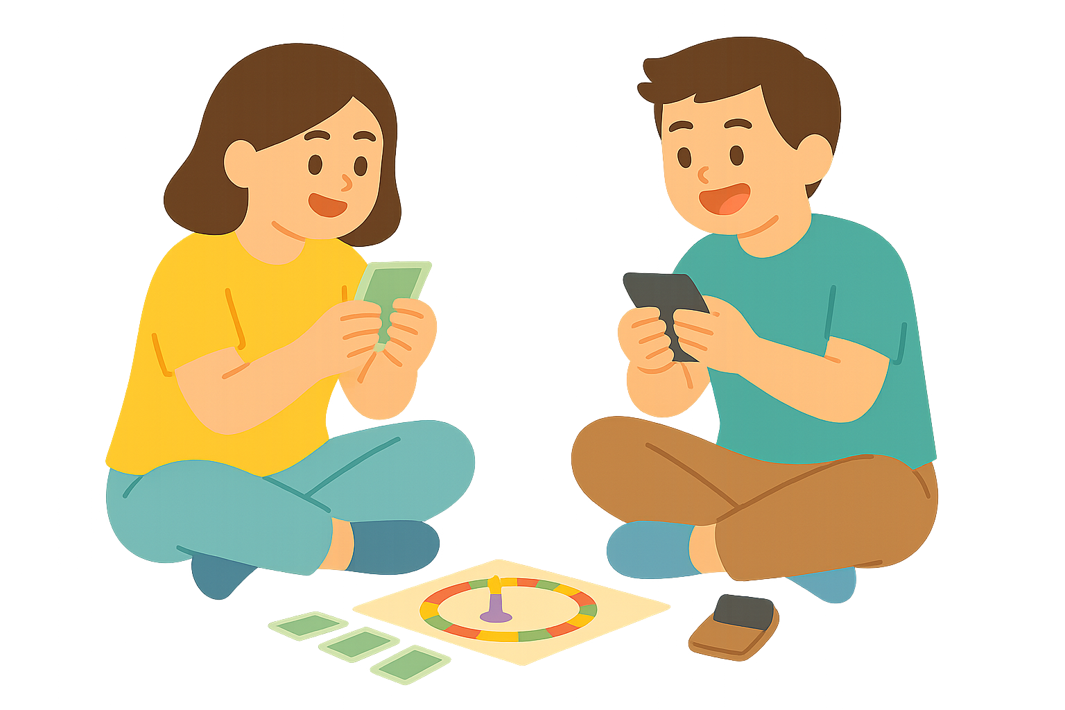 보드게임하는 모습