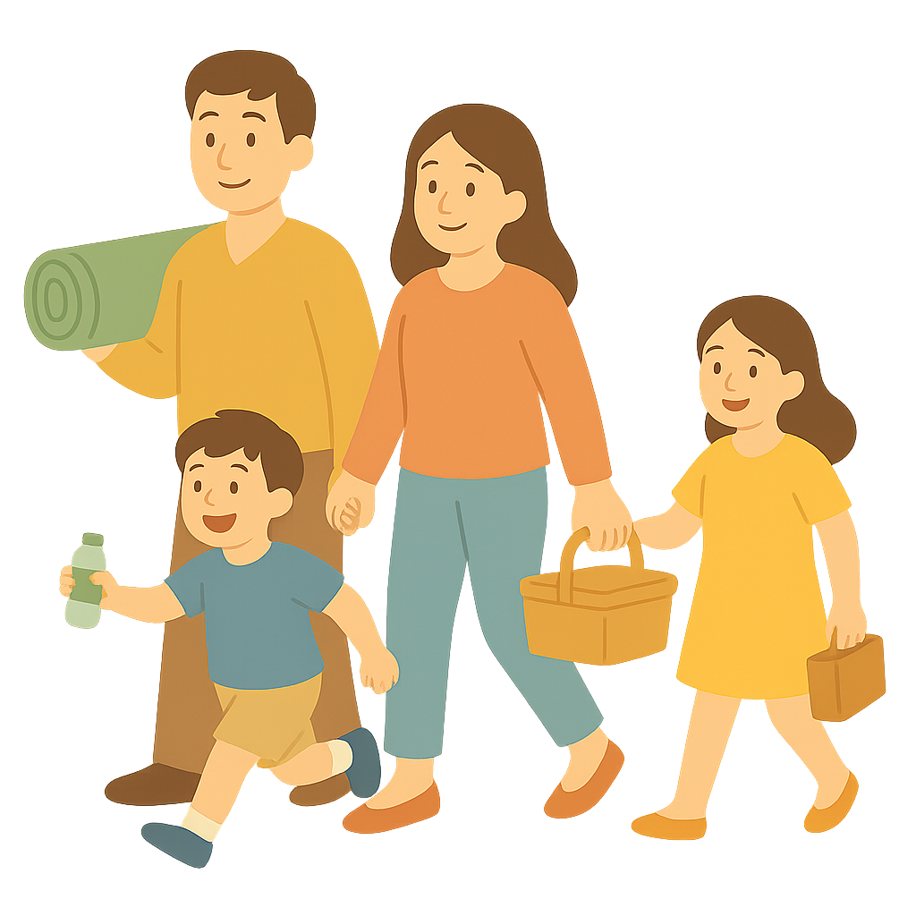 가족이 소풍가는모습