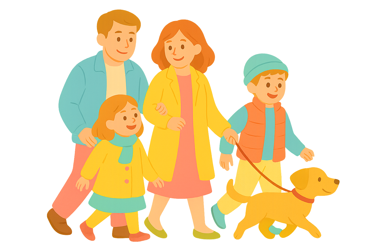 산책길에 강아지데리고 걷는모습