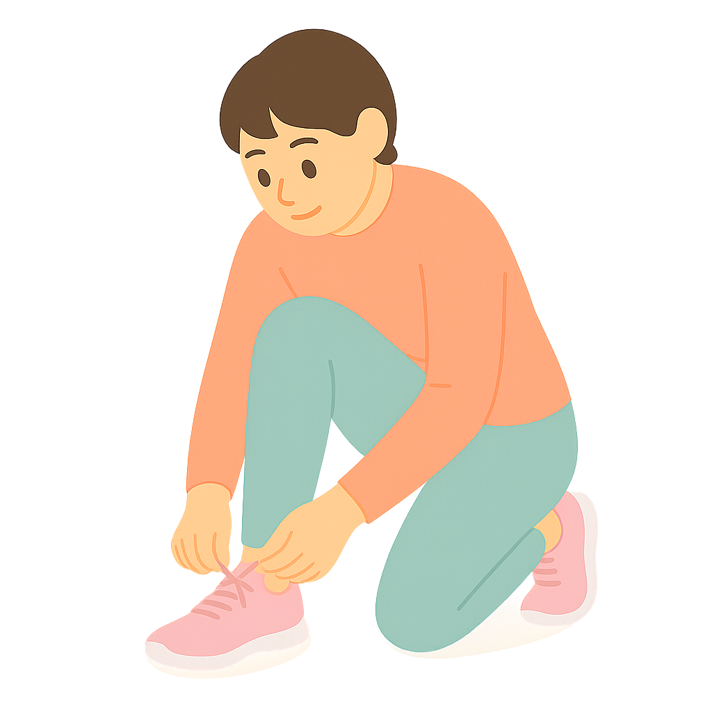 운동화끈 묶는사람