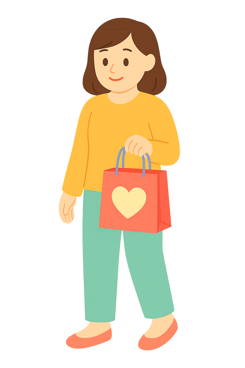 발렌타인 선물가지고 가는모습