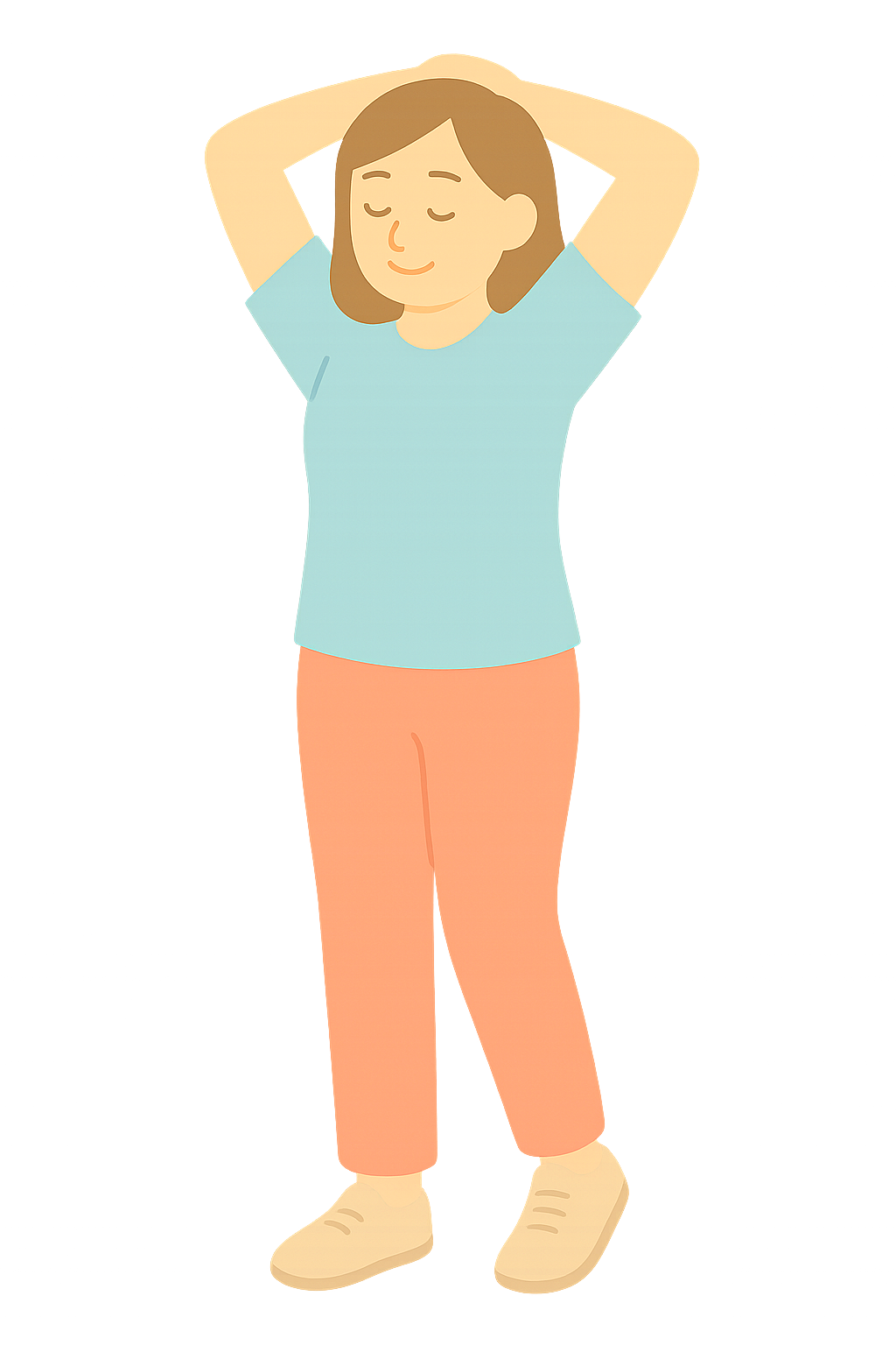 팔 스트레칭하는 모습