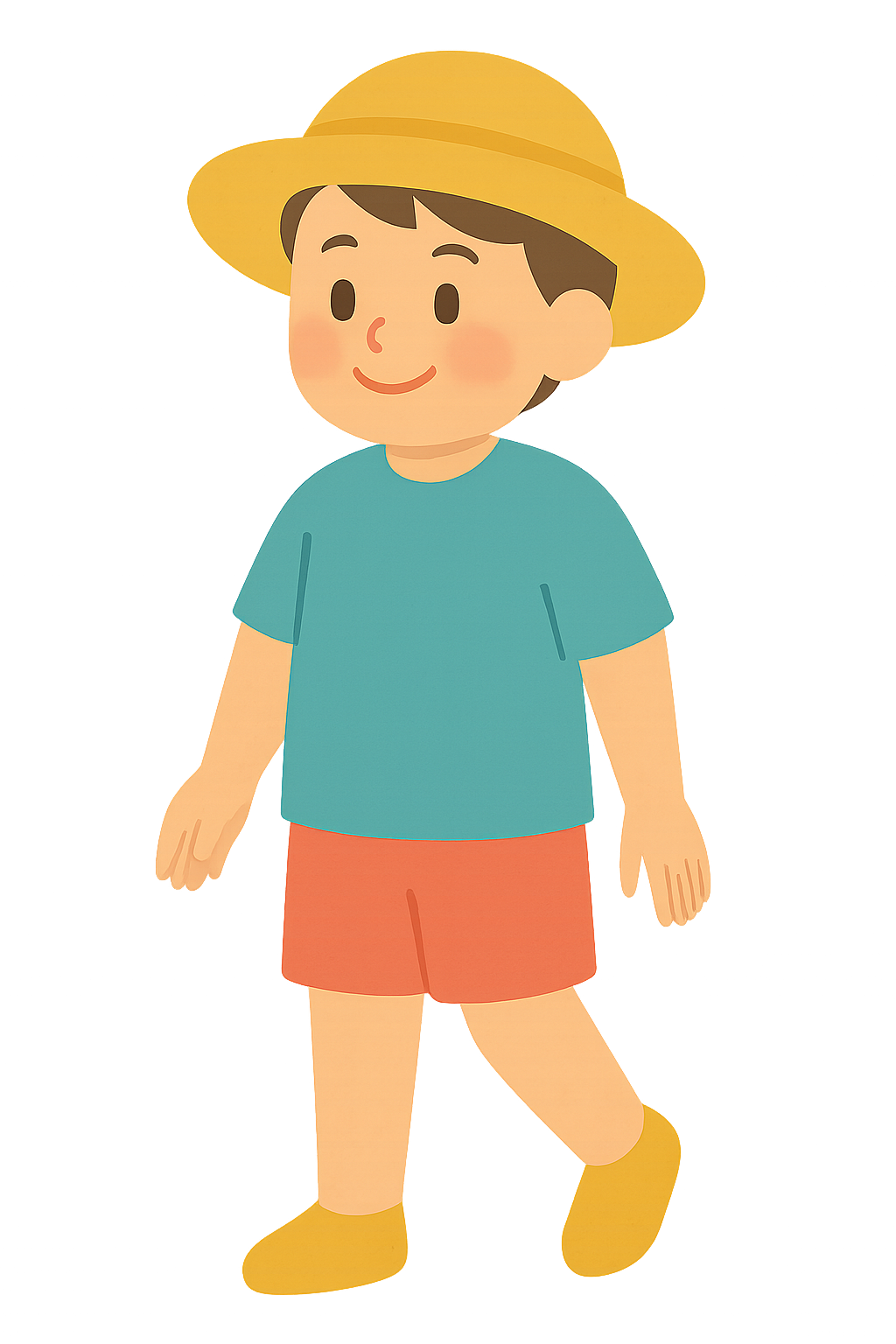 밀짚모자쓴 아이