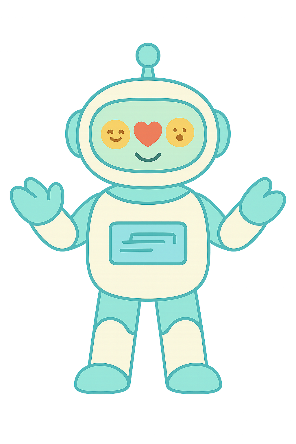 감정이모티콘이 얼굴에 나타나는 로봇