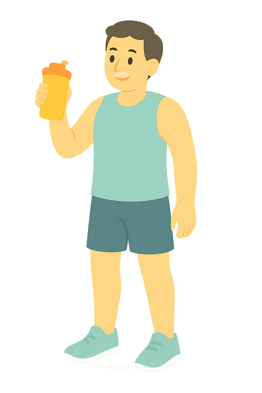 단백질쉐이커들고있는 모습