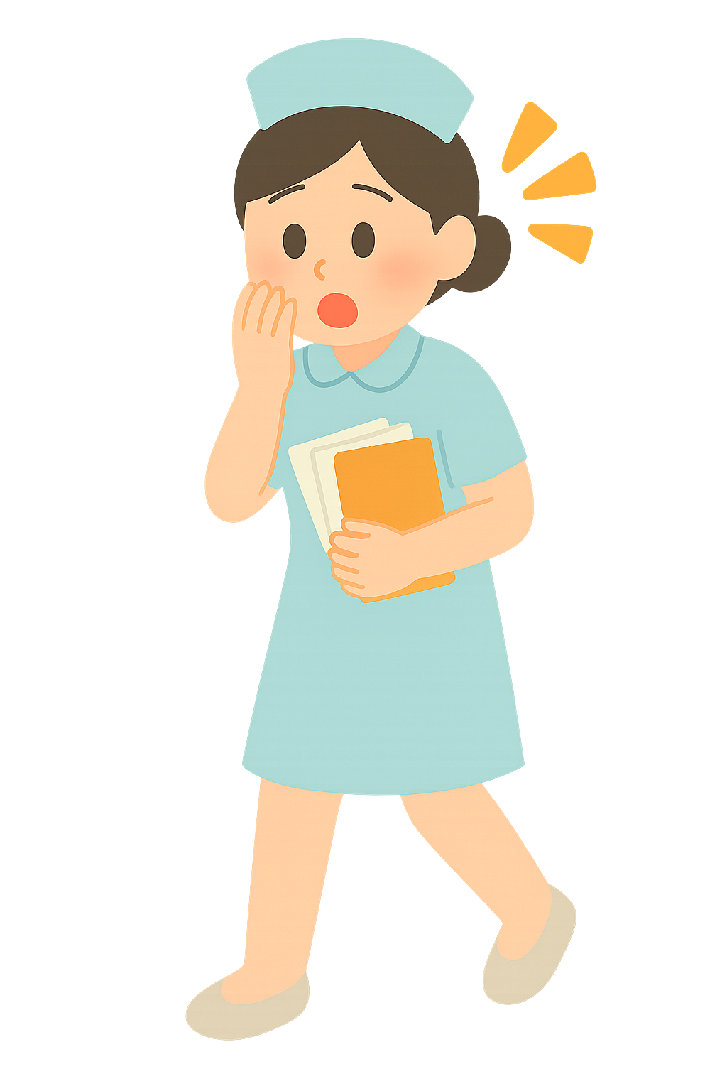 긴급호출에 놀란간호사