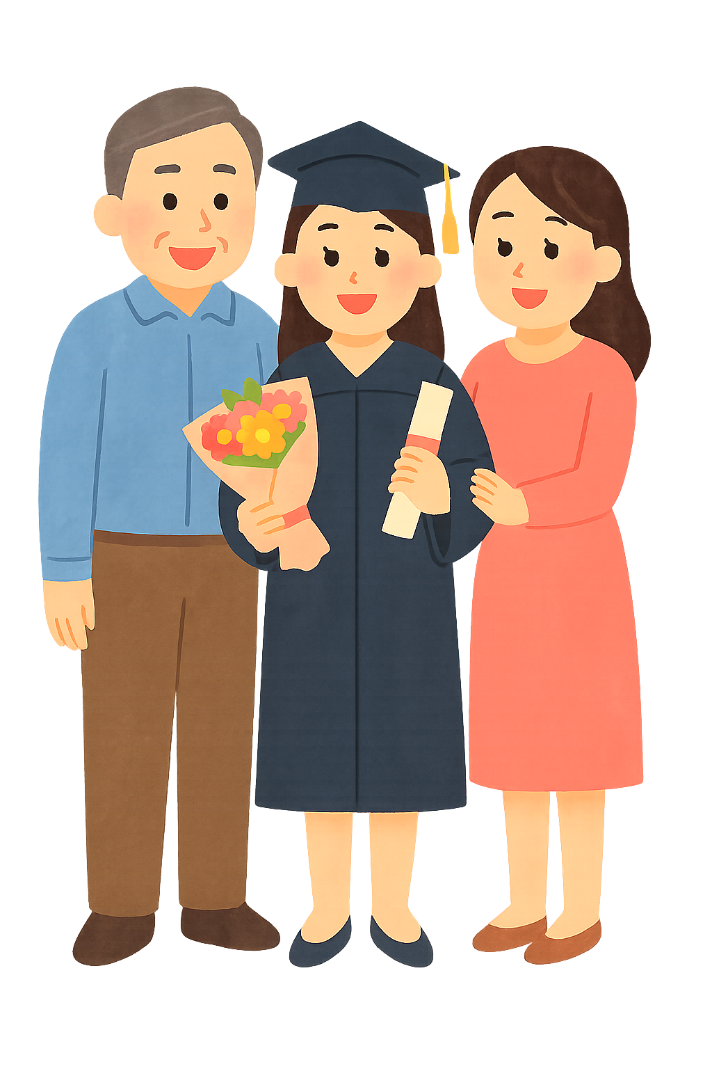 가족들과 사진찍는모습