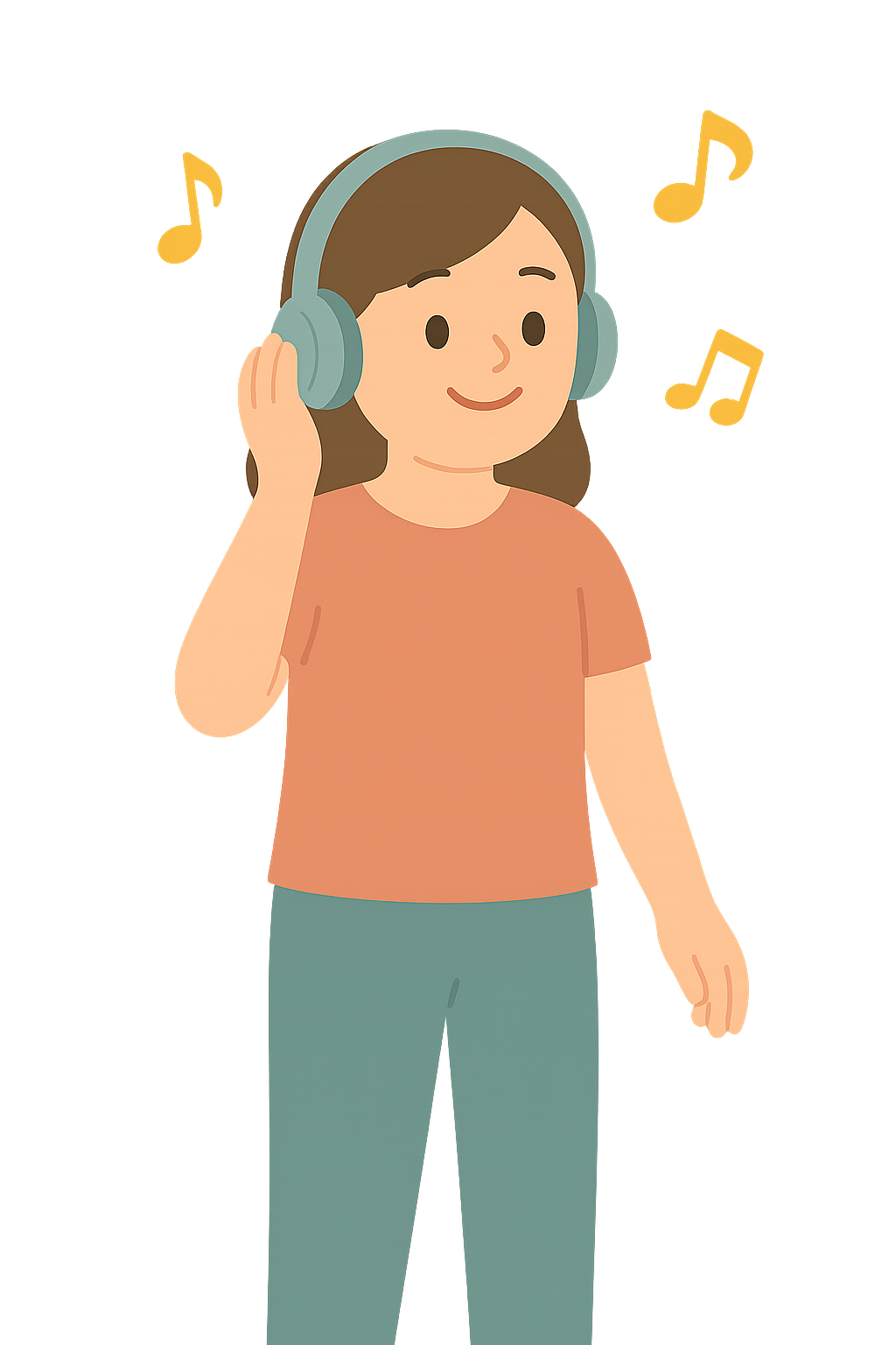 무선헤드폰으로 음악듣기